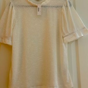 J Crew short-sleeved women’s woven sweater
